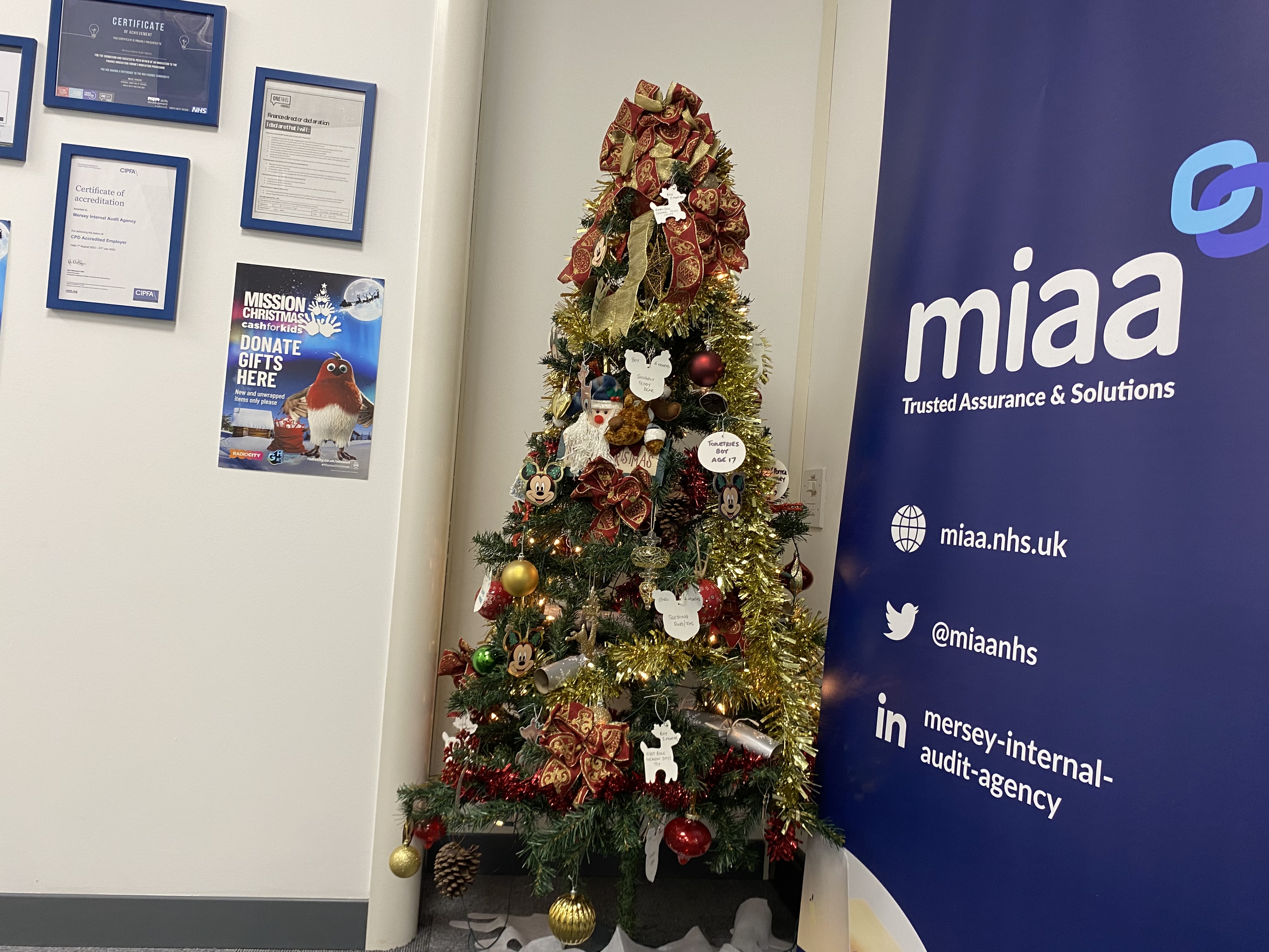 MIAA Supporting Cash for Kids Mission Christmas