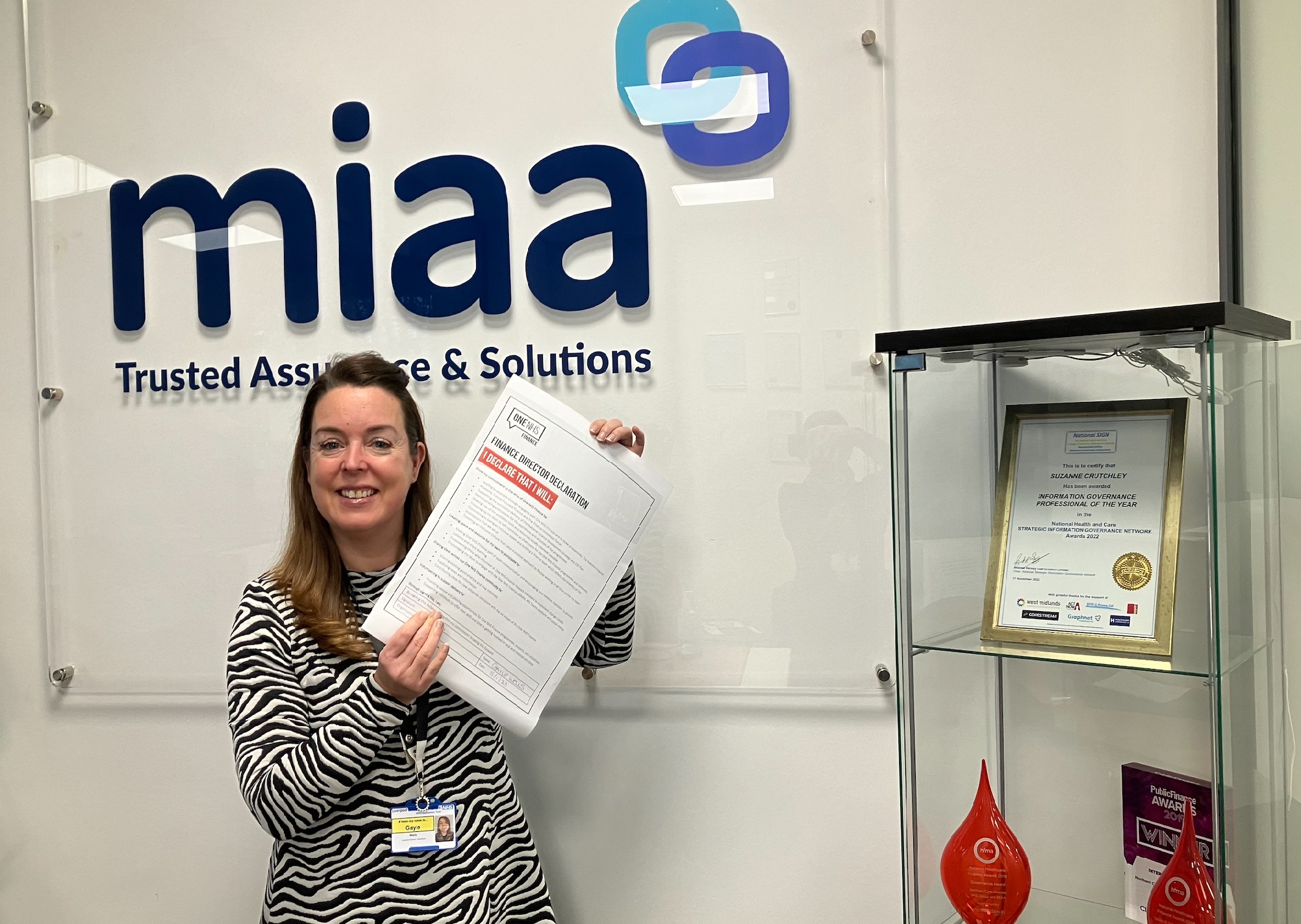 MIAA Operations Director signs One NHS Finance Declaration