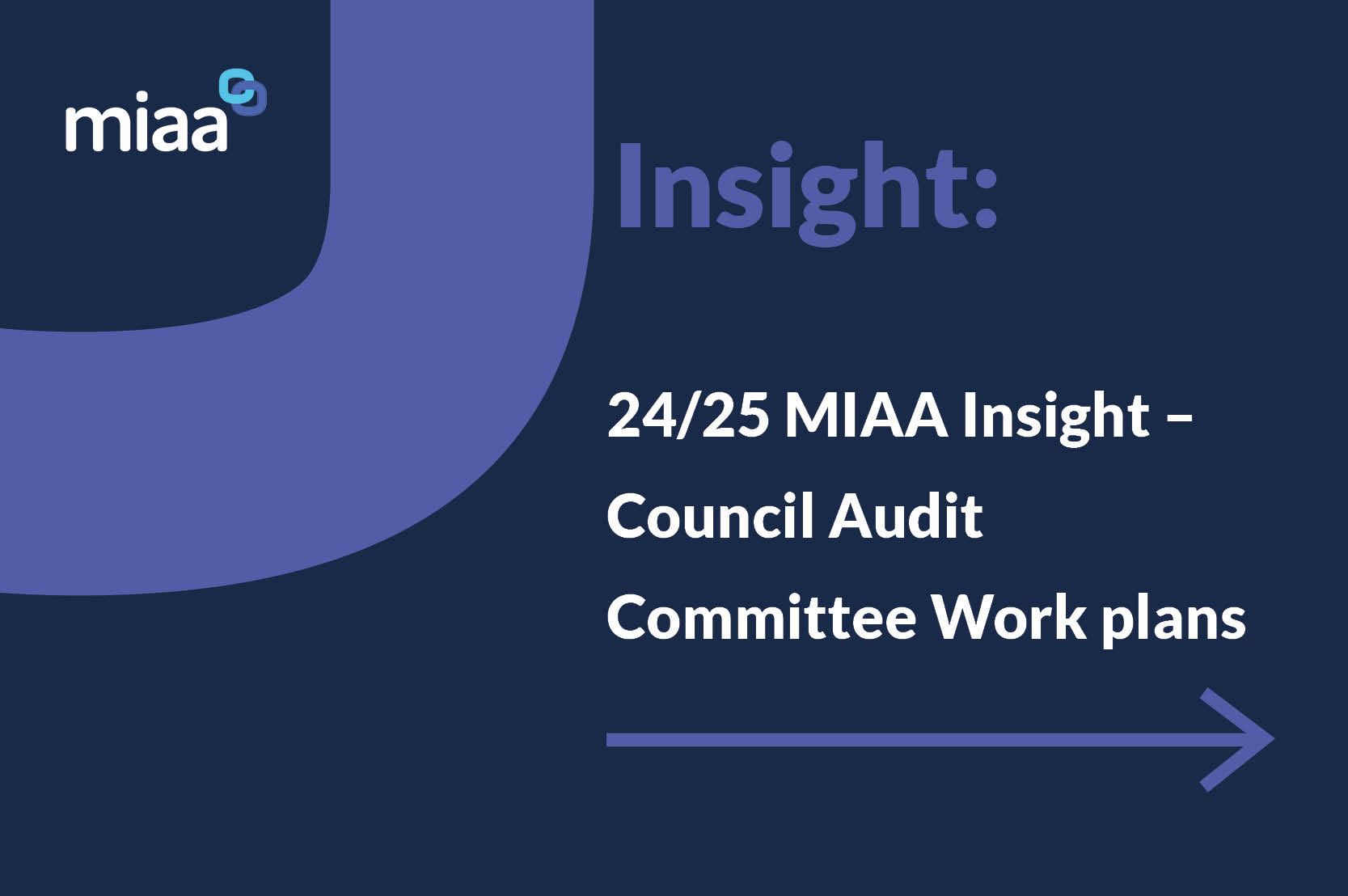 24/25 MIAA Insight – Council Audit Committee Work plans