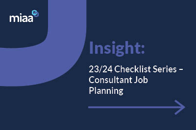 MIAA 23/24 Checklist Series – Consultant Job Planning