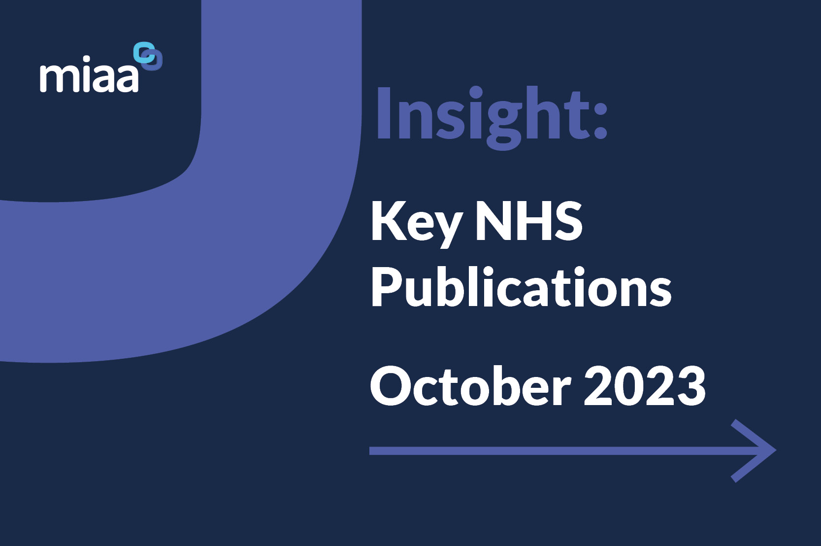 Key NHS Publications - October 2023